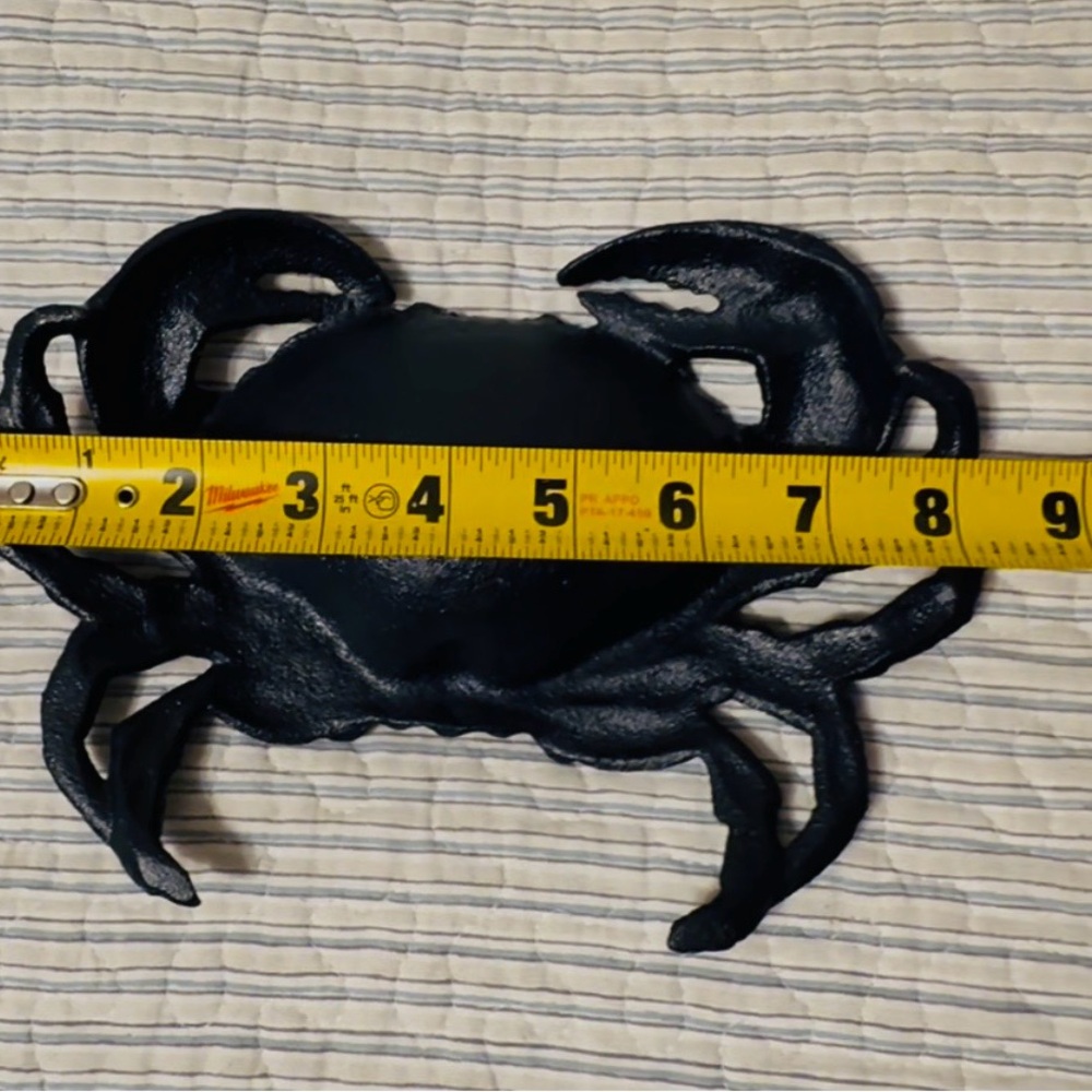 Cast iron navy blue crab dish. Perfect as a jewelry holder, NWOT. - Picture 4 of 7